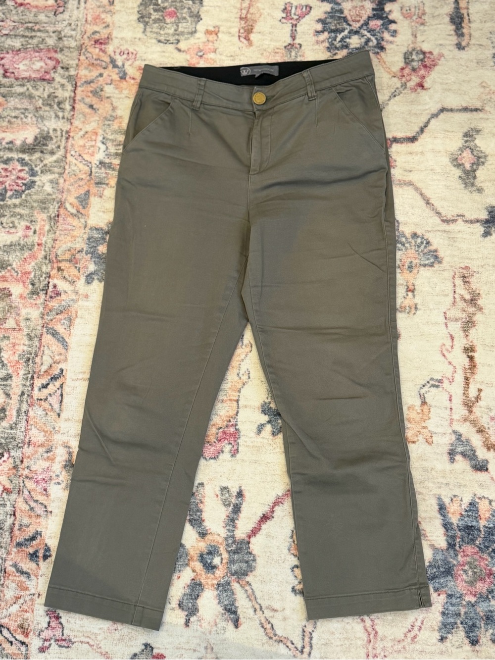 Wit & Wisdom Olive Straight-Leg Chinos